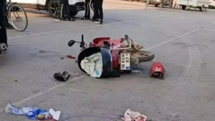 BURSADA MOTORLAR KAFA KAFAYA ÇARPIŞTI 