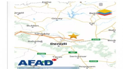 DENİZLİDE DEPREM OLDU