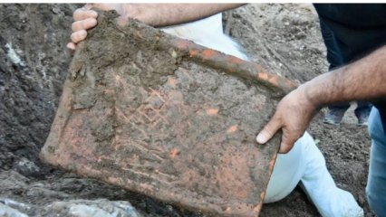 YOL ÇALIŞMALARI SIRASINDA MEZAR ÇIKTI 