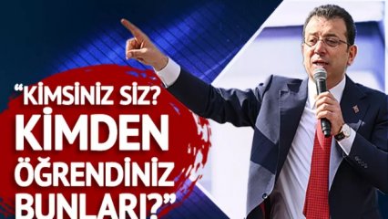 İmamoğlundan zehir zemberek sözler 